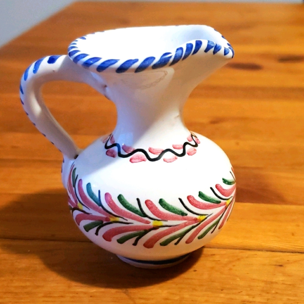 Handmade Spanish Small Display Pitcher 3"
